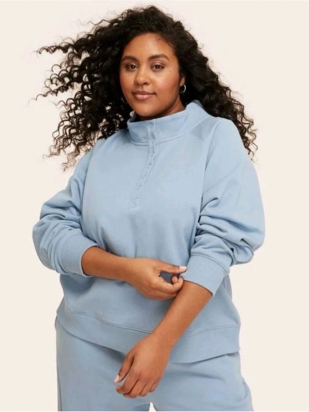 NWT Parke x Target Women's Snap Mockneck Popover Sweatshirt